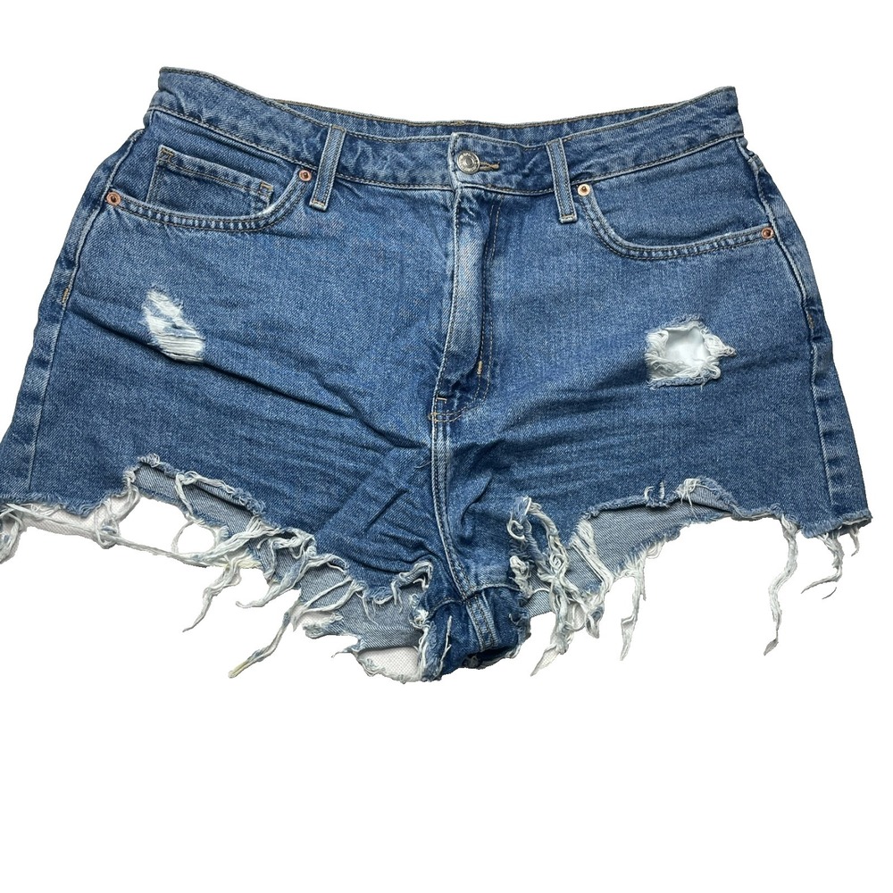 Forever 21 Premium Shorts Womens 31 Distressed Raw Hem Denim Festival